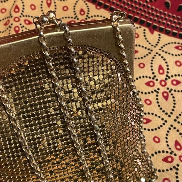Vintage Gold Whiting & Davis Mesh Mini Bag - Picture 4 of 5